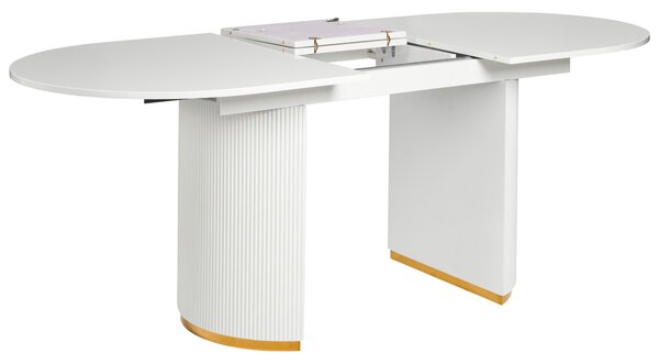 Kihúzható étkezőasztal DULVERTON Fehér 160/200 cm 90 cm