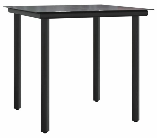 VidaXL 5 részes fekete polyrattan kerti étkezőgarnitúra párnákkal