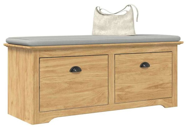 Előszoba pad BODO Méz barna 118 x 40 x 50 cm Szerelt Fa