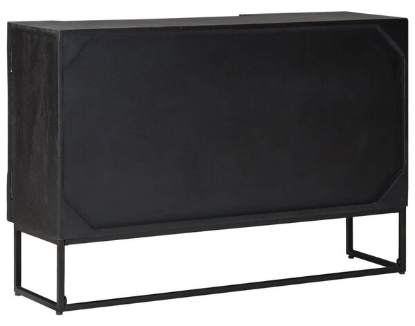 Széf Fekete 105 x 30 x 68 cm Tömör Mangófa és Műszaki Fa