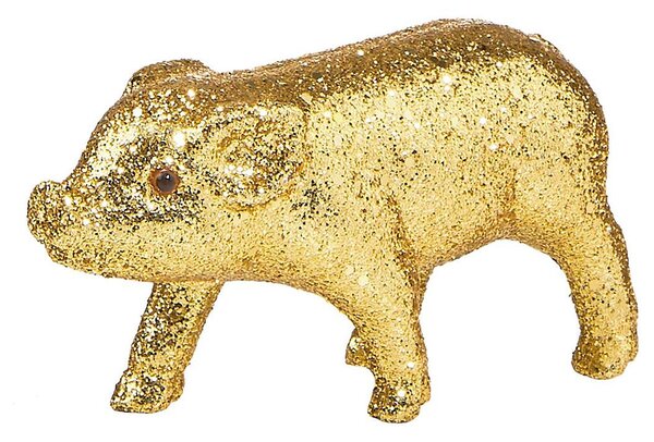 PIGGY csillámos malac arany, 9cm