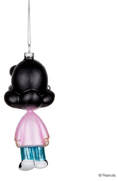 PEANUTS üveg karácsonyfadísz, Lucy, 12 cm