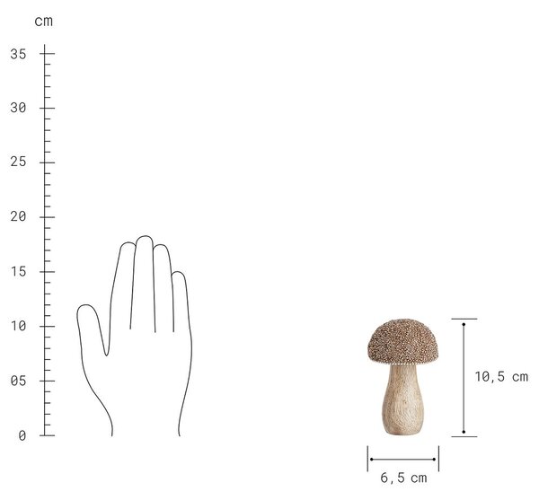 HARVEST LOVE mangófa dekorgomba arany gyöngyökkel 11cm