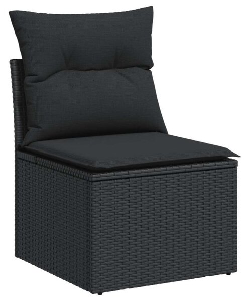 VidaXL Polyrattan Kerti Ülőgarnitúra - 11 részes - Fekete