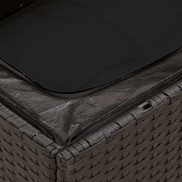 VidaXL Polyrattan Kerti Ülőgarnitúra - 11 részes - Fekete
