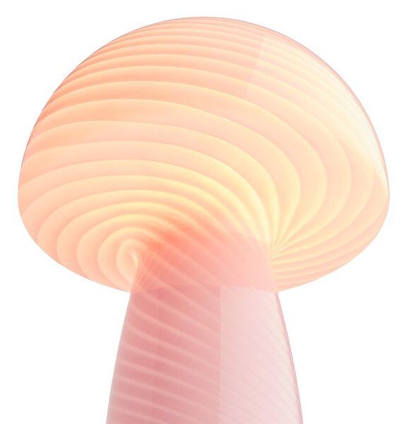 FUNGI TOWN üveg asztali lámpa, rózsaszín