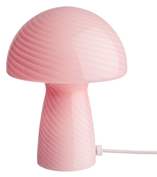 FUNGI TOWN üveg asztali lámpa, rózsaszín