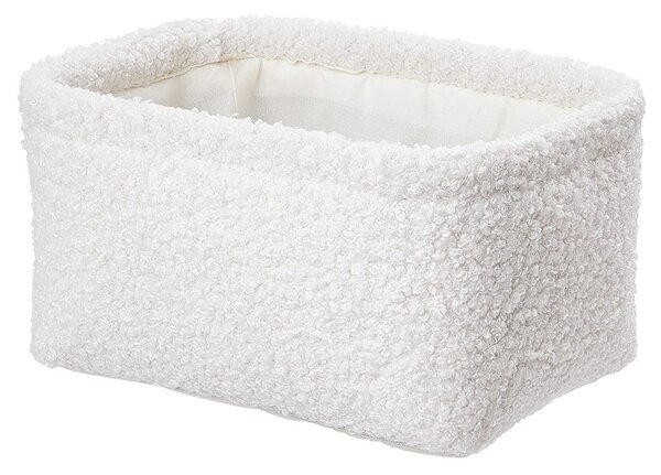 TODDY plüss kosár, fehér 20 x 14 cm