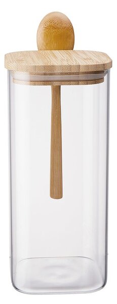 COMPOSITION tárolóedény üveg/bambusz, 1800ml