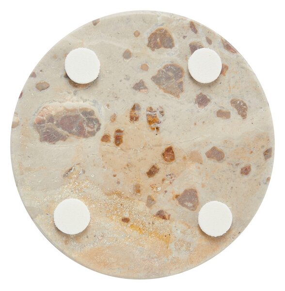 MARBLE márvány poháralátét, bézs Ø10 cm