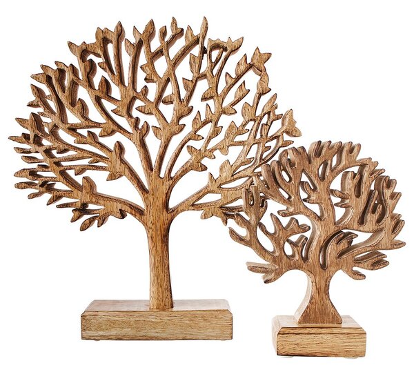 AUTUMN FOREST mangófából készült dekor fa 17cm