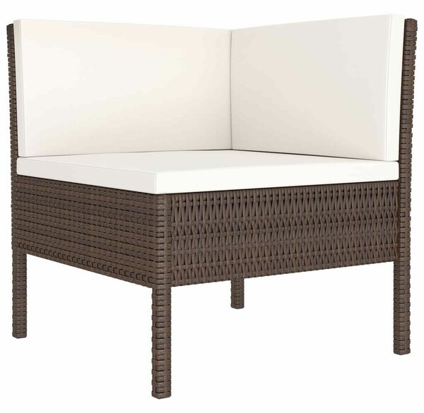 VidaXL 5 részes Kerti Ülőgarnitúra - Barna Polyrattan