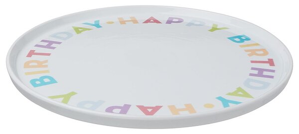 HAPPY BIRTHDAY tortatányér Ø30cm, pasztell