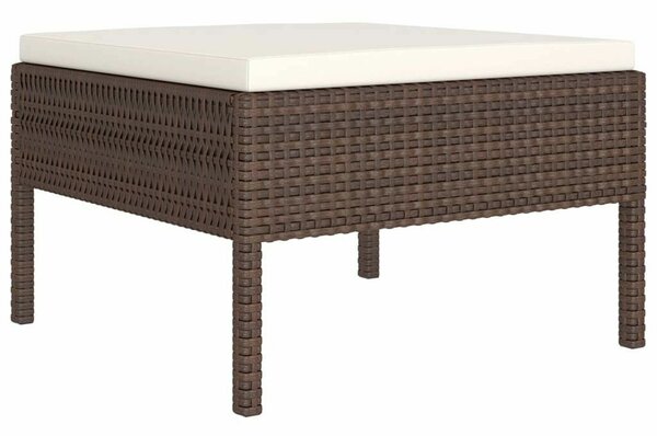 VidaXL 5 részes Kerti Ülőgarnitúra - Barna Polyrattan