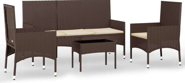 VidaXL Polyrattan Kerti Ülőgarnitúra - 4 részes