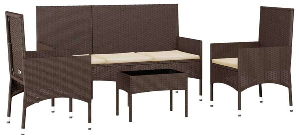 VidaXL Polyrattan Kerti Ülőgarnitúra - 4 részes