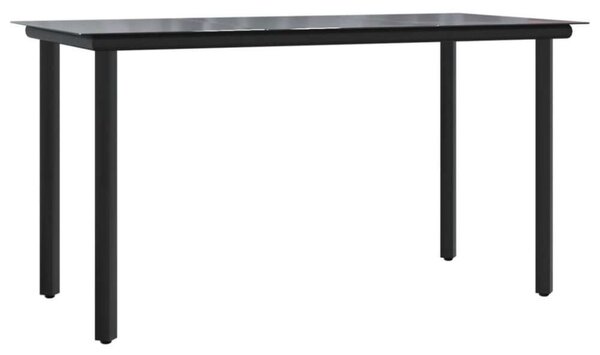 VidaXL Polyrattan Kerti Étkezőgarnitúra - 9 részes - Fekete