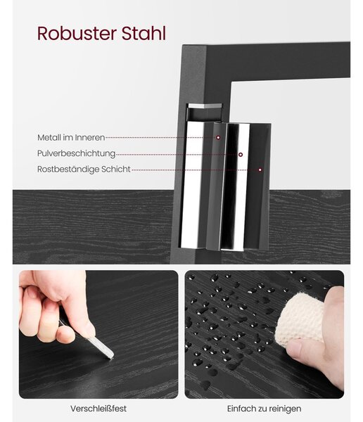 VASAGLE 5-szintes létrapolc rusztikus barna és fekete színben