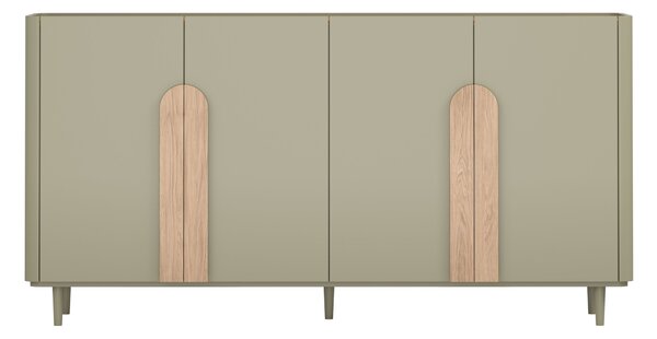 Amilio lábas komód 200 cm - eukaliptusz / baltic dune tölgy / natúr tölgy fogantyúk