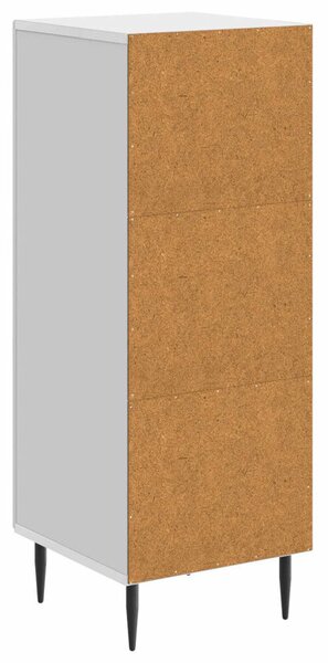 Széf Magasfényű Fehér 33 x 34,5 x 89,5 cm Szerelt Fa