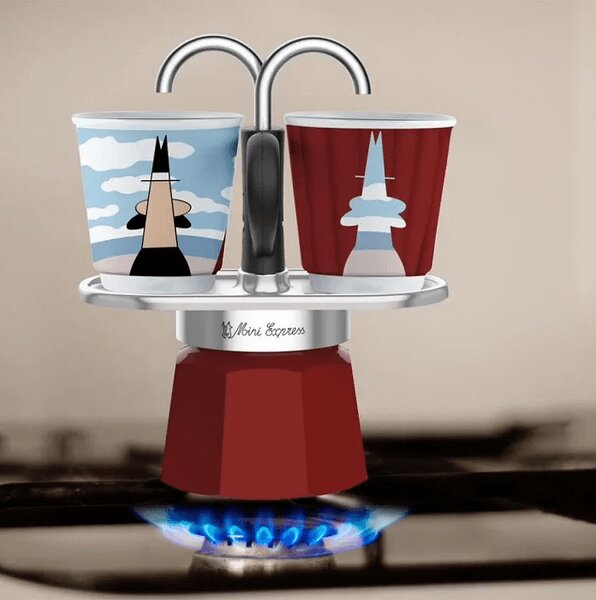Bialetti Mini Express Magritte kotyogós kávéfőző szett (1406/MR)