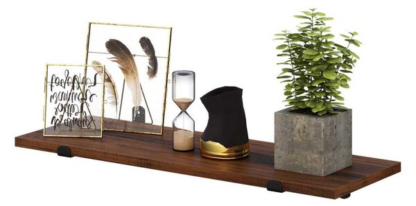 SONGMICS Retro Fali Polc Szett Barna-Fekete MDF 60 cm