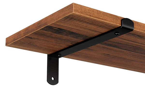 SONGMICS Retro Fali Polc Szett Barna-Fekete MDF 60 cm