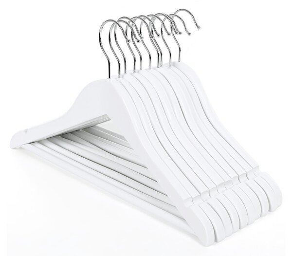 SONGMICS Gyermek Juharfa Vállfa Szett Fehér 35 cm 20 db-os