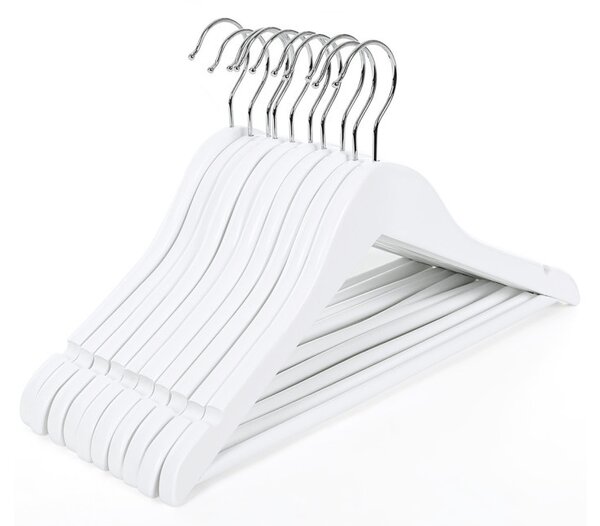 SONGMICS Gyermek Juharfa Vállfa Szett Fehér 35 cm 20 db-os