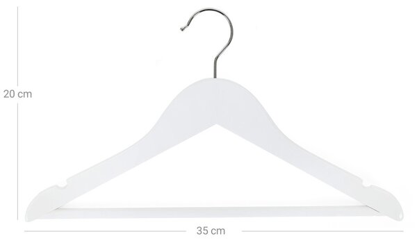 SONGMICS Gyermek Juharfa Vállfa Szett Fehér 35 cm 20 db-os