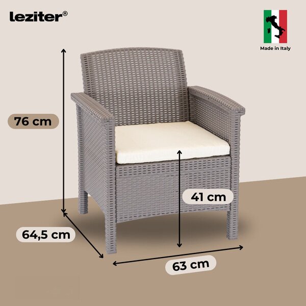 Leziter Venus II 5 személyes kerti bútor garnitúra cappuccino