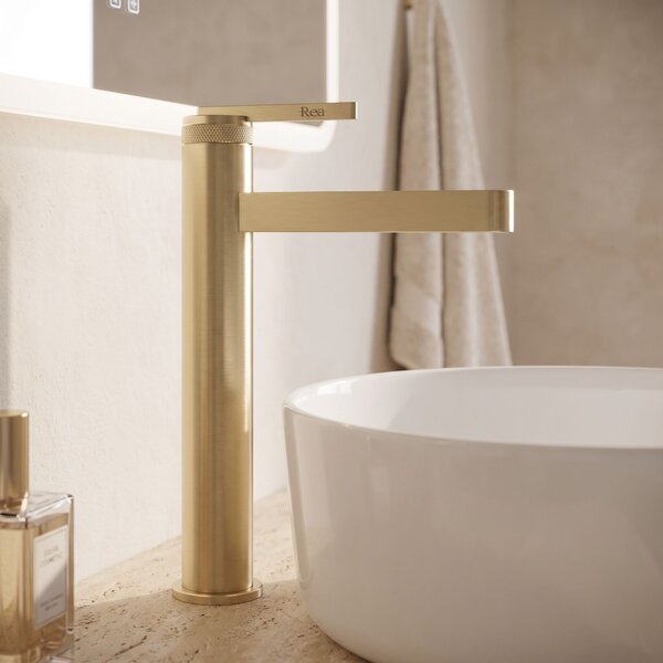 Rea, Fürdőszobai csaptelep Rea Grace Brush Gold High, REA-B8939