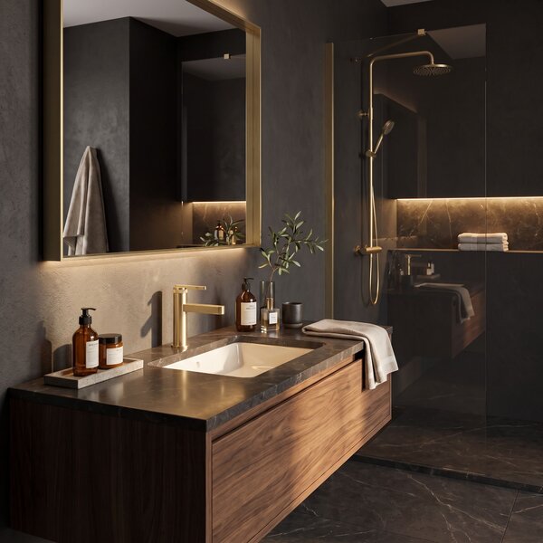 Rea, Fürdőszobai csaptelep Rea Grace Brush Gold, REA-B8932