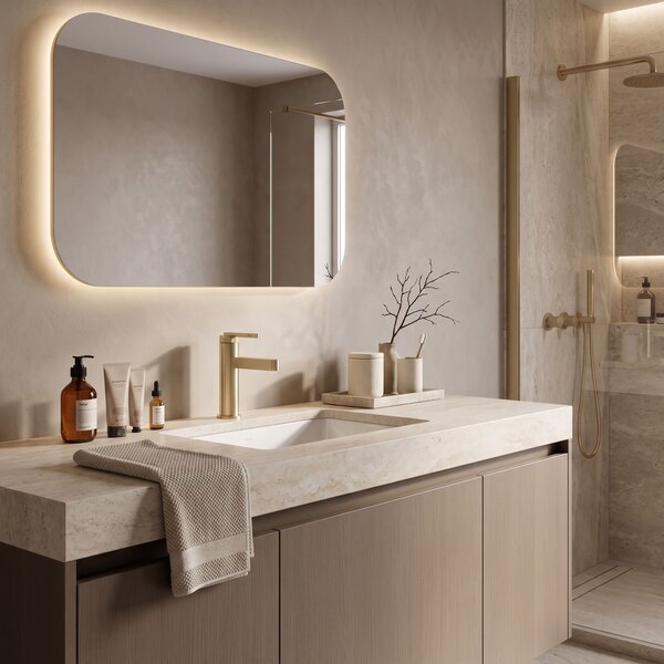 Rea, Fürdőszobai csaptelep Rea Grace Brush Gold, REA-B8932