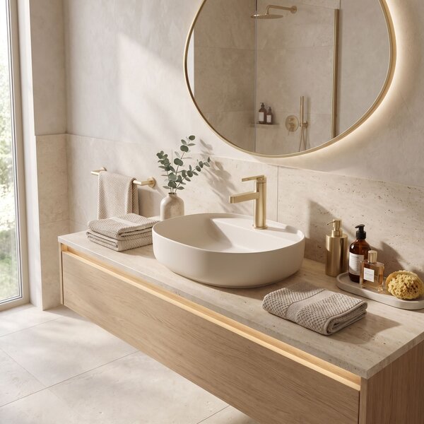 Rea, Fürdőszobai csaptelep Rea Grace Brush Gold, REA-B8932