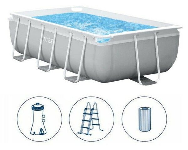 Intex MetalPrism Set négyszögletű medence 300 x 175 x 80 cm (26784)