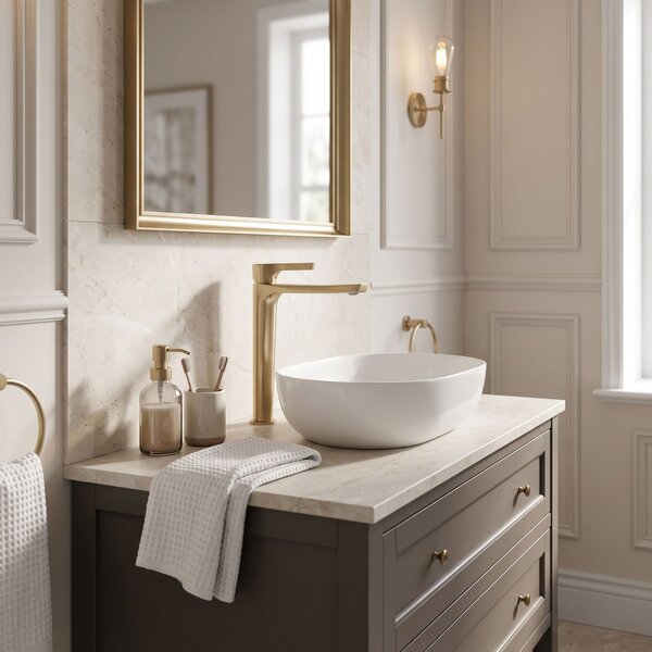 Rea, PRÉMIUM REA Maxim Brush Gold magas mosdócsaptelep, REA-B8951