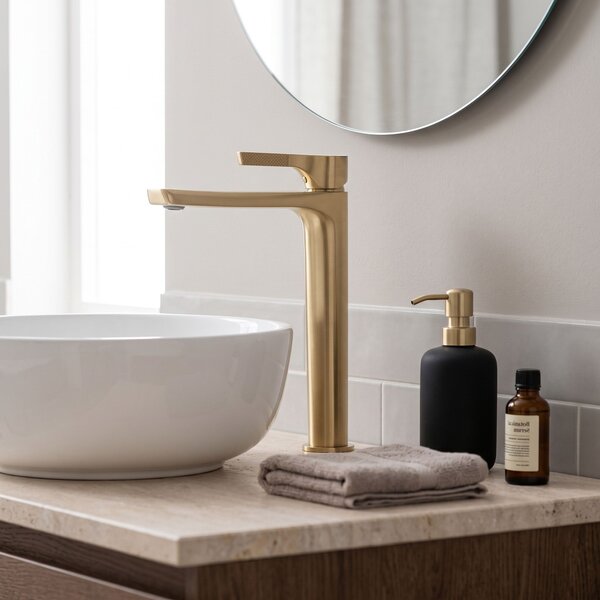 Rea, PRÉMIUM REA Maxim Brush Gold magas mosdócsaptelep, REA-B8951