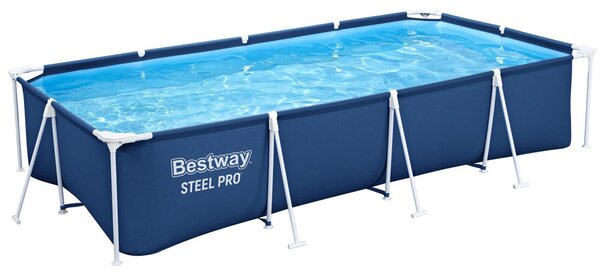 Medence papírszűrős vízforgatóval 400x211x81 cm BESTWAY 56424 Steel Pro