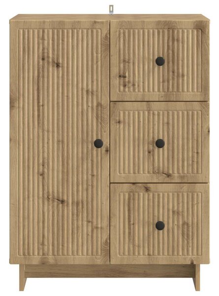 Széf fiókkal Kézműves Tölgy 66 x 34,5 x 90 cm Szerelt Fa