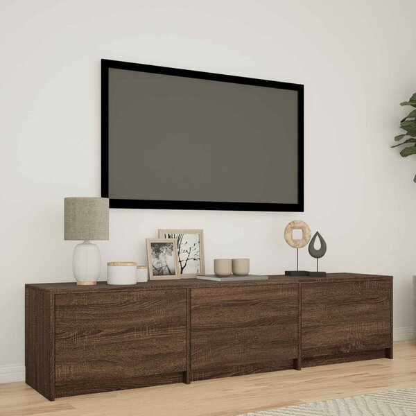 LED-es tévéállvány Barna tölgy 165 x 34 x 40 cm Mérnöki fa