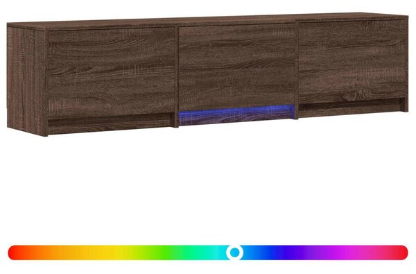 LED-es tévéállvány Barna tölgy 165 x 34 x 40 cm Mérnöki fa