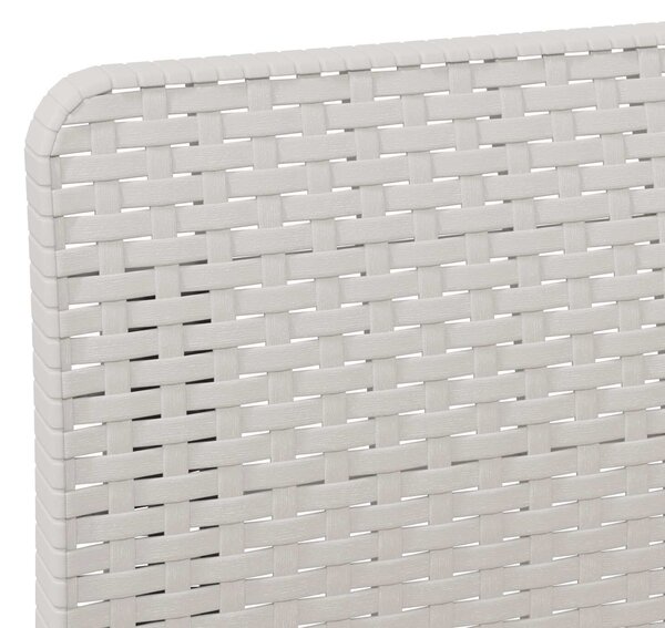 VidaXL 3 személyes kerti kanapé párnákkal, rattan hatású PP Fehér