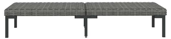 VidaXL 7 részes sötétszürke polyrattan kerti bútorszett párnákkal