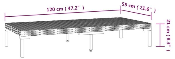 VidaXL 7 részes sötétszürke polyrattan kerti bútorszett párnákkal