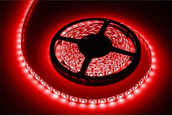 Led szalag 300x5050 SMD piros 5m - vízálló Rebel