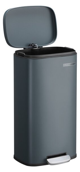 SONGMICS Pedálos Szemeteskuka 30L Füstszürke Acél Soft-Close