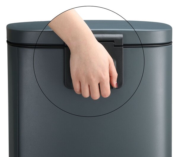 SONGMICS Pedálos Szemeteskuka 30L Füstszürke Acél Soft-Close