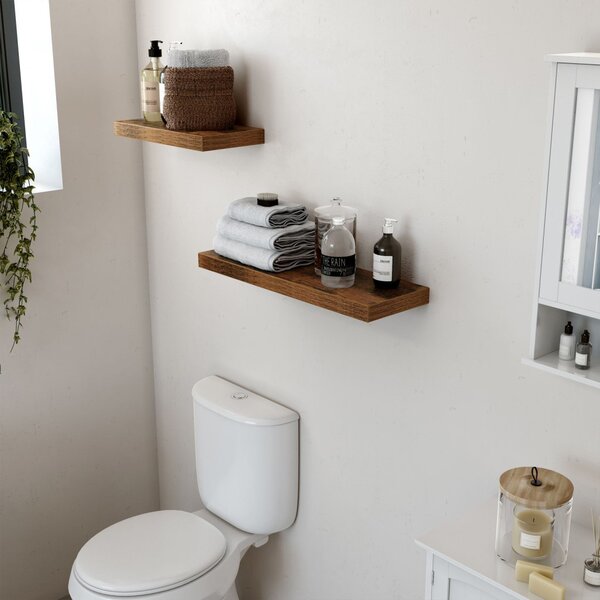 VASAGLE lebegő fali polc MDF rusztikus barna 40 cm