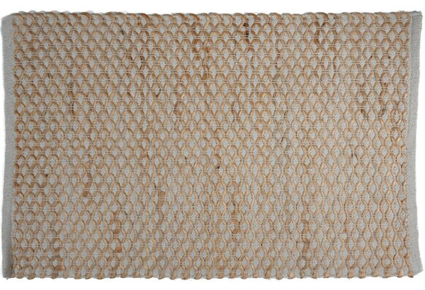 Szőnyeg bézs csíkos, 60 x 90 cm